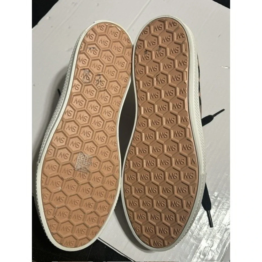 NWOT Stuart Weitzman Leopard Print Platform Sneakers Women 6B Preppy Artsy Biker